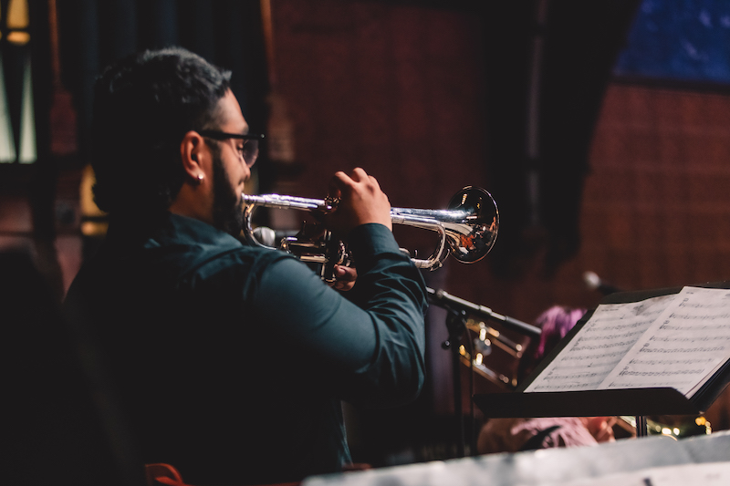 Trumpet Player performing with Jazz Combo