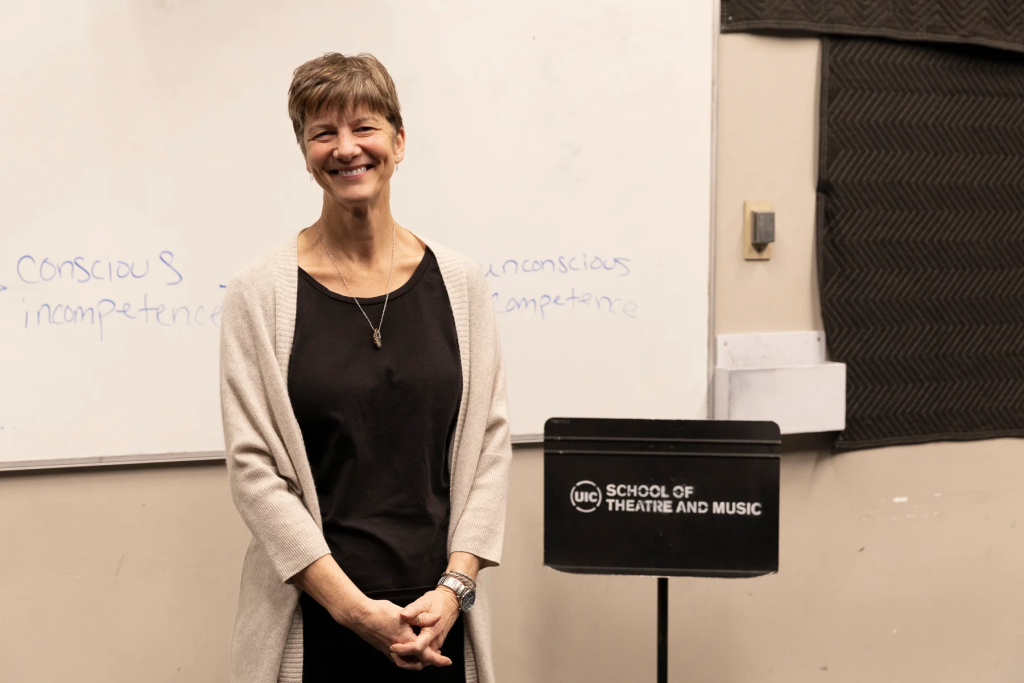 Associate Professor Tanera Marshall in her classroom